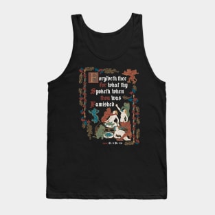 Forgive Me I'm Hungry Medieval Style - funny retro vintage English history Tank Top